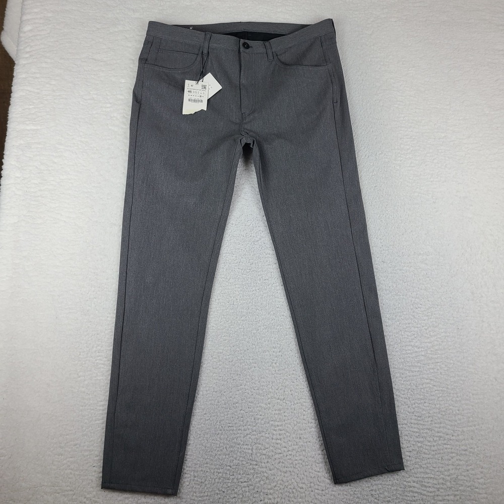 ZARA Pants Mens 36x31 Dark Gray Five Pocket Skinny Bistretch Advance Comfort NEW